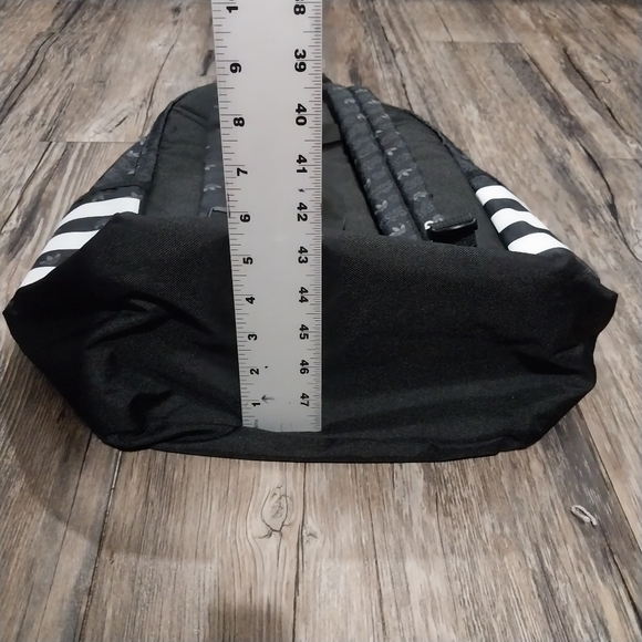 Adidas Original Classic 3 Stripes Backpack Black White Monogram Logo Backpack - Picture 8 of 8